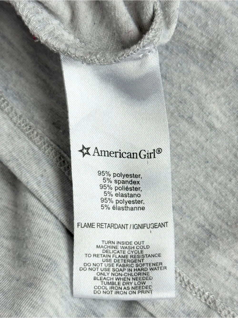 American Girl S’more Sleep Shirt Girls Size S 7/8 Gray Blue Nightgown